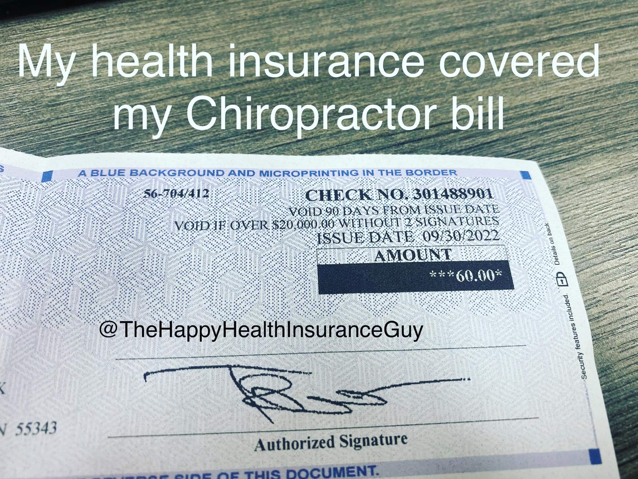 Health insurance and chiropractic care